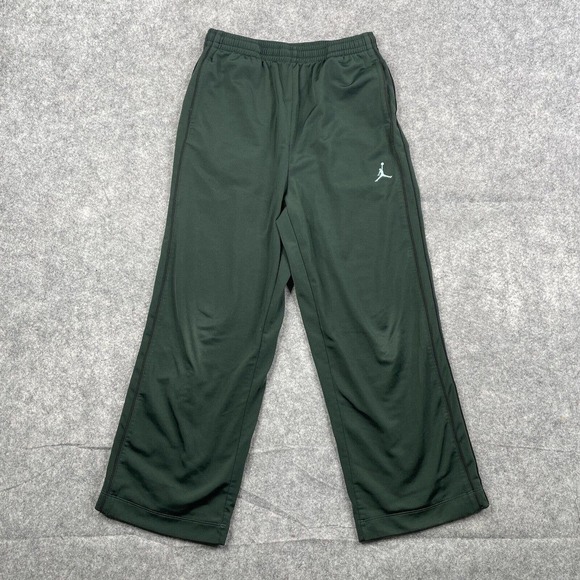 Air Jordan Kids XL 13-15 Sweatpants Haddad Group Straight Fit Green Jumpman Logo - Picture 1 of 10